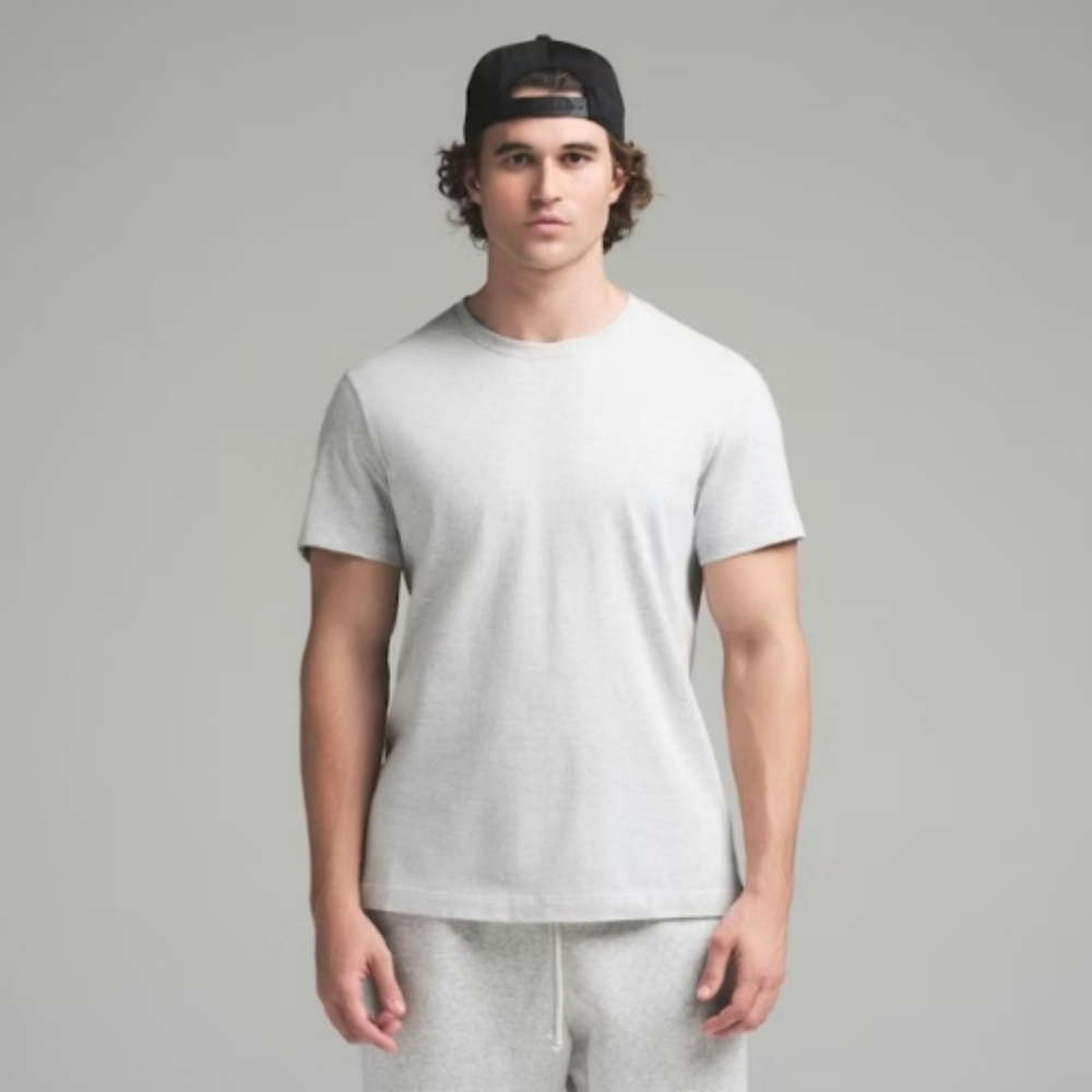 SKIMS men's crewneck short sleeve tee - heather gray - size large